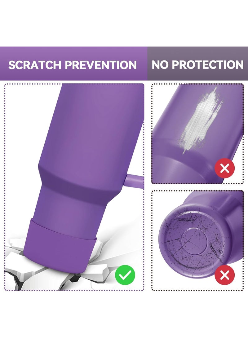 اس تي ان قطعة واحدة من غطاء سيليكون للأكواب، متوافقة مع أكواب ستانلي كوب كوينشر أدفنتشر سعة 40 أونصة وزجاجات هايدرو فلاسك سعة 12-24 أونصة، واقي سفلي مانع للانزلاق، يقلل من الخدوش والضوضاء - Image 4