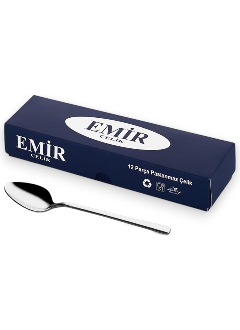 Emir Çelik Sydney Model Teaspoon 12 Pieces  - Image 2
