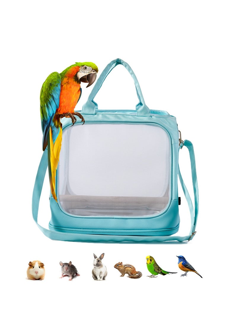 general Parrot Out Portable Bird Bag Oxford Cloth Transparent Pet Bird Cage Foldable Small Pet Out Bird Bag - Image 1