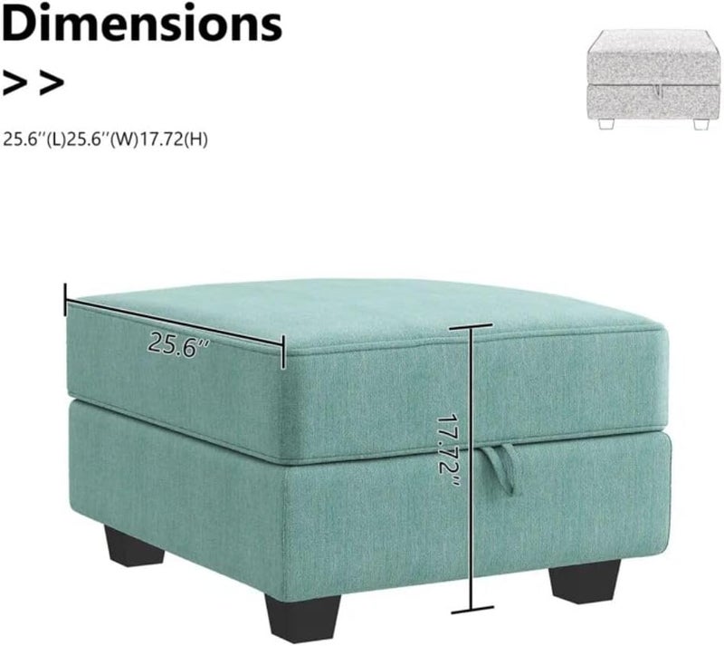 Comfynest Modern Square Storage Ottoman - Image 4
