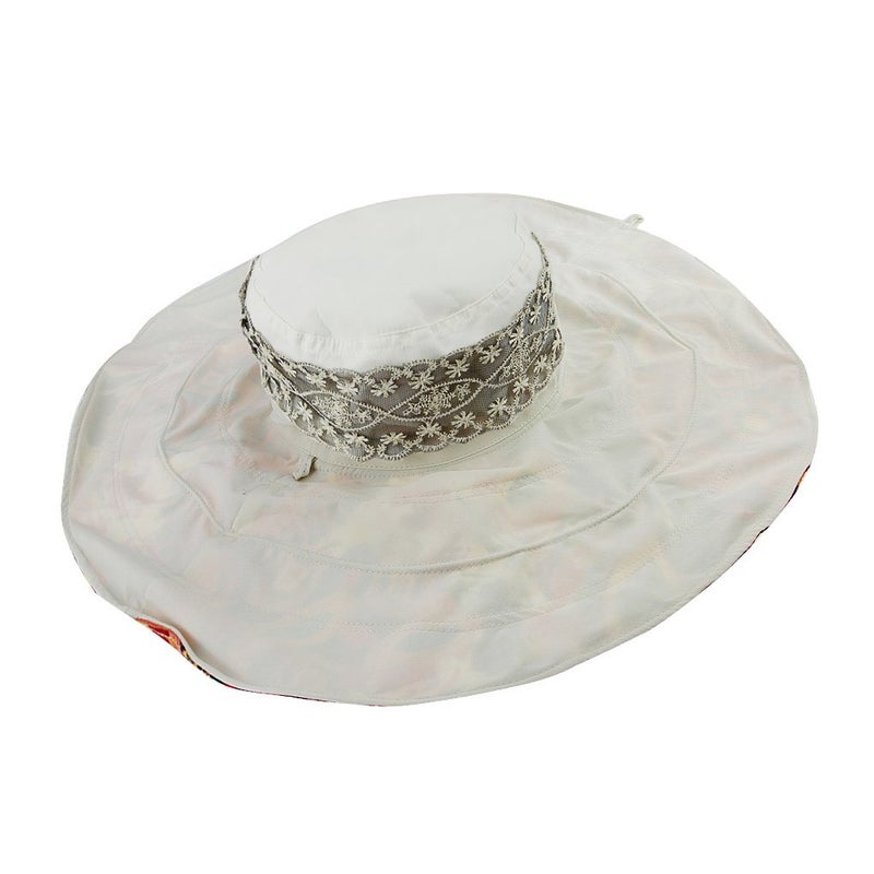 Fakeface Women's Foldable Floppy Reversible Travel Beach Sun Visor Hat Wide Brim UPF 50+ Beige - Image 5