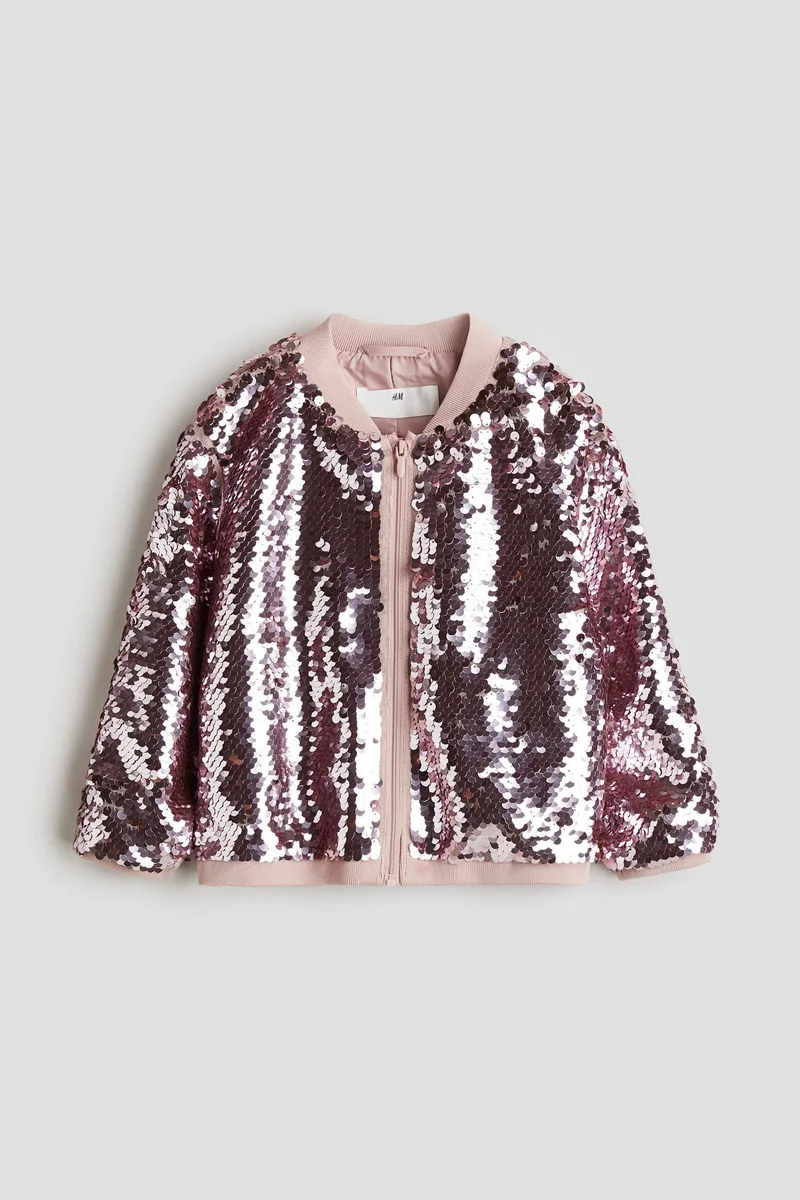 H&M Sequined bomber jacket