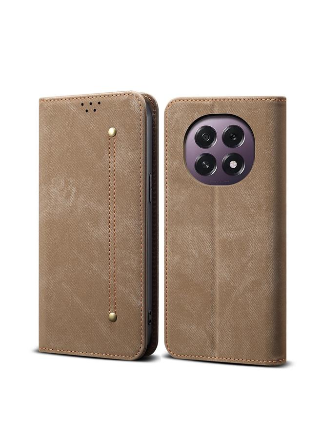 اس-توب جراب لهاتف OPPO F29 5G Global Denim Texture Casual Style جراب جلدي أفقي قابل للطي - Image 1