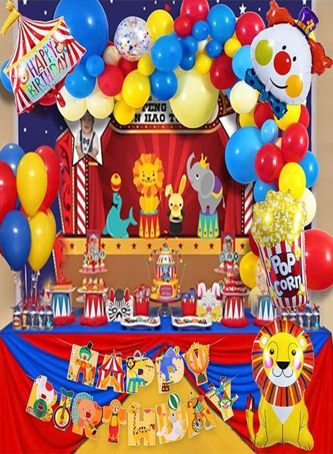 Aimto Red Yellow Blue Balloons,Red Yellow and Blue Confetti Balloon for Carnival Circus Birthday Party,12 Inch,Pack of 50 - Image 3
