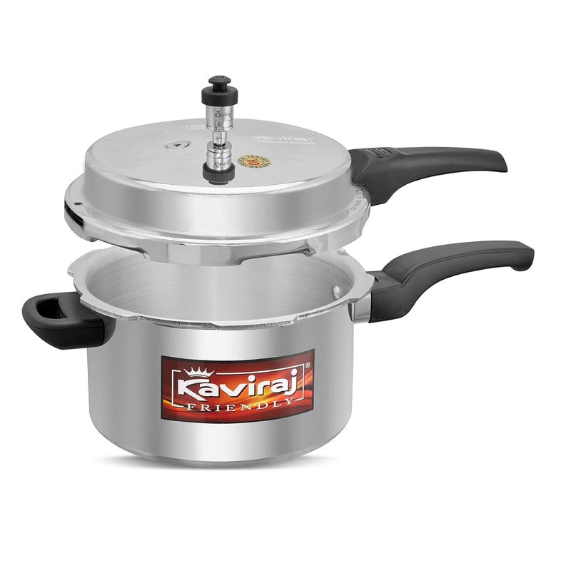 KAVIRAJ قدر ضغط كافيراج ألمنيوم 5 لترات قاعدة تحريض K1060Ib - Image 2
