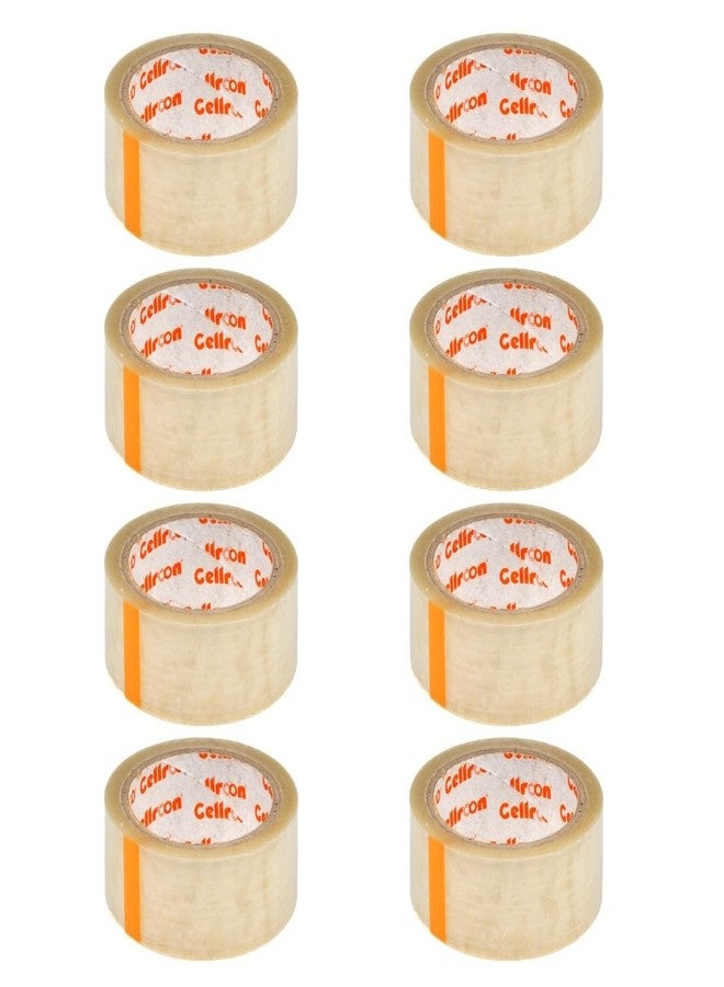 Cellroon Transparent Cello Tape (1.5 Inch / 65 Meter) Bopp Self Adhesive Tape Rolls, Packaging Tape For Home, Office, And Industrial Use (Pack Of 8) - Image 1