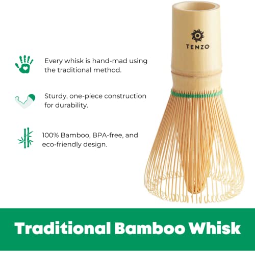 Tenzo Tea Tenzo Bamboo Whisk for Ceremonial Grade Matcha Green Tea - Authentic Traditional 100 Prong Bamboo Whisk - Image 3