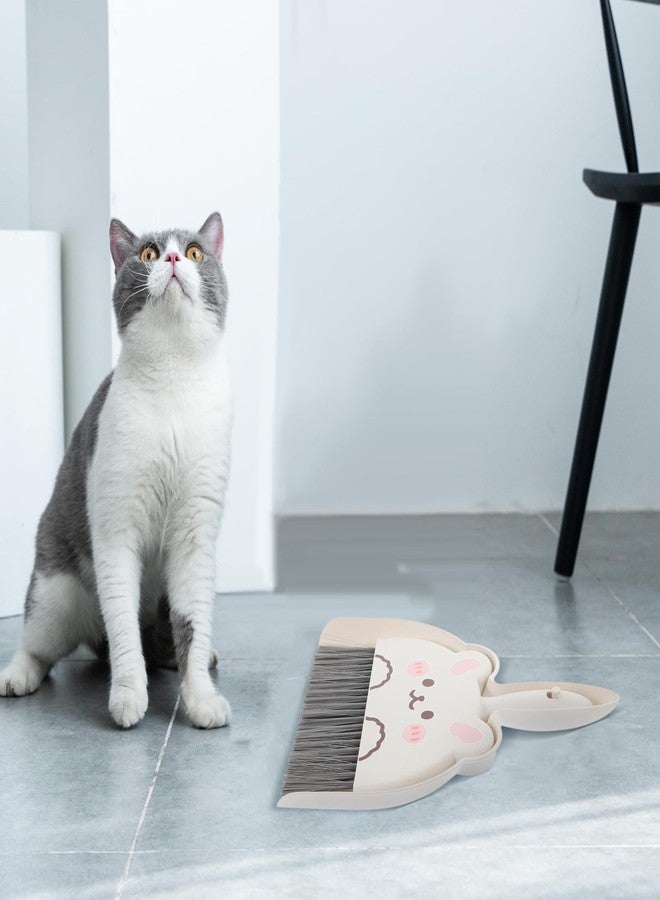 فوساريا مجموعة VOSAREA الصغيرة من مجرفة الغبار والفرشاة، مجموعة مكنسة صغيرة ومجرفة تنظيف، مجموعة مكنسة يدوية، مكنسة فتات محمولة على الطاولة، أدوات تنظيف للمكتب (9.04 × 6.88 × 0.98 بوصة) - Image 3