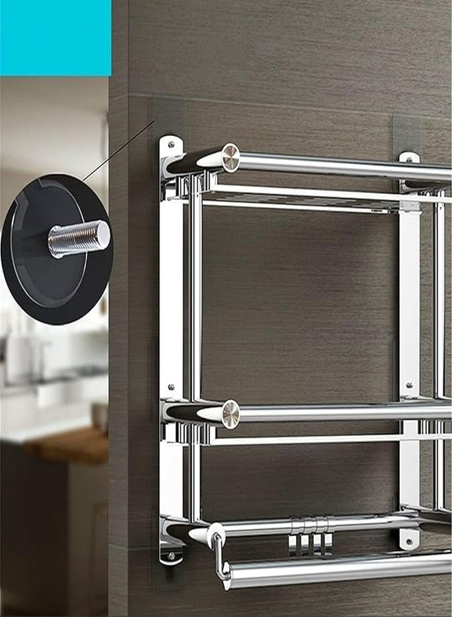 KRISHANVI Adhesive Screw Hooks for Wall Without Drilling, Adhesive Screw Hooks for Wall Heavy Duty Strong Nail Free Hanging, Kitchen Accessories Items (Nail Hook, Transparent) Stainless Steel (2) - Image 5