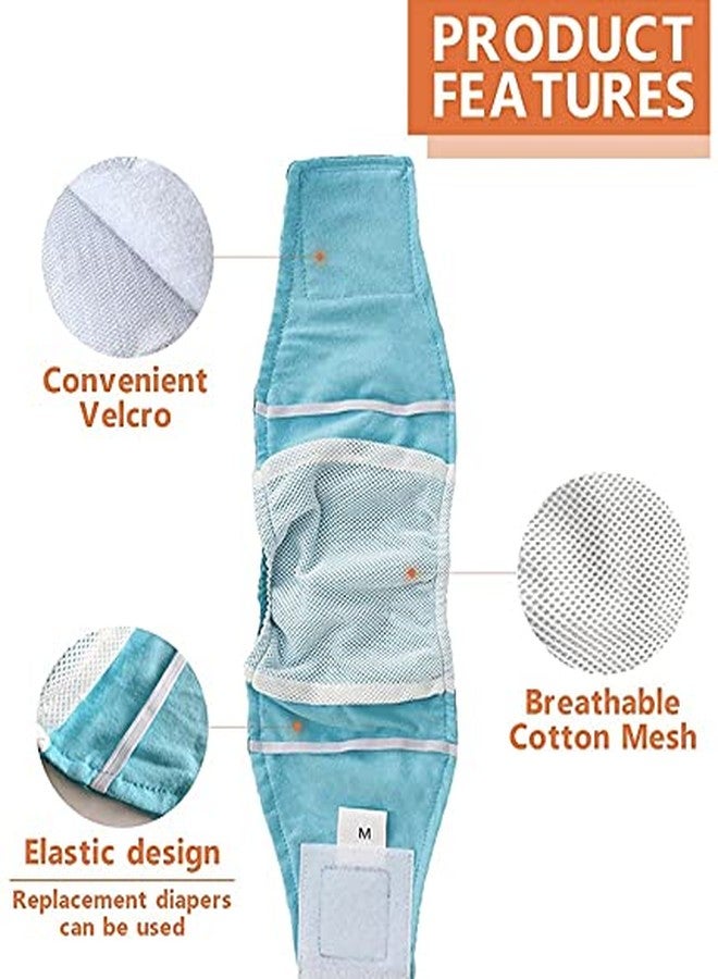PETANGEL 2Pcs Small Boy Dog Cat Wrap Washable & Reusable Diaper, Male Belly Band Nappy Wrap, Physiological Pants Underwear for Small Medium Male Dogs Cats (Size: XL, Waist: 51cm-58cm) - Image 4