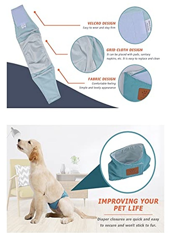 PETANGEL 2Pcs Small Boy Dog Cat Wrap Washable & Reusable Diaper, Male Belly Band Nappy Wrap, Physiological Pants Underwear for Small Medium Male Dogs Cats (Size: XL, Waist: 51cm-58cm) - Image 3