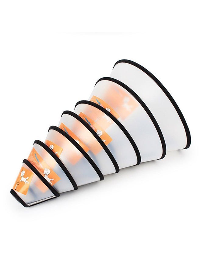 NIBEMINENT Anti-Biting Grooming Protective Wound Healing Cone Collar Cover Clear/Black - Image 3