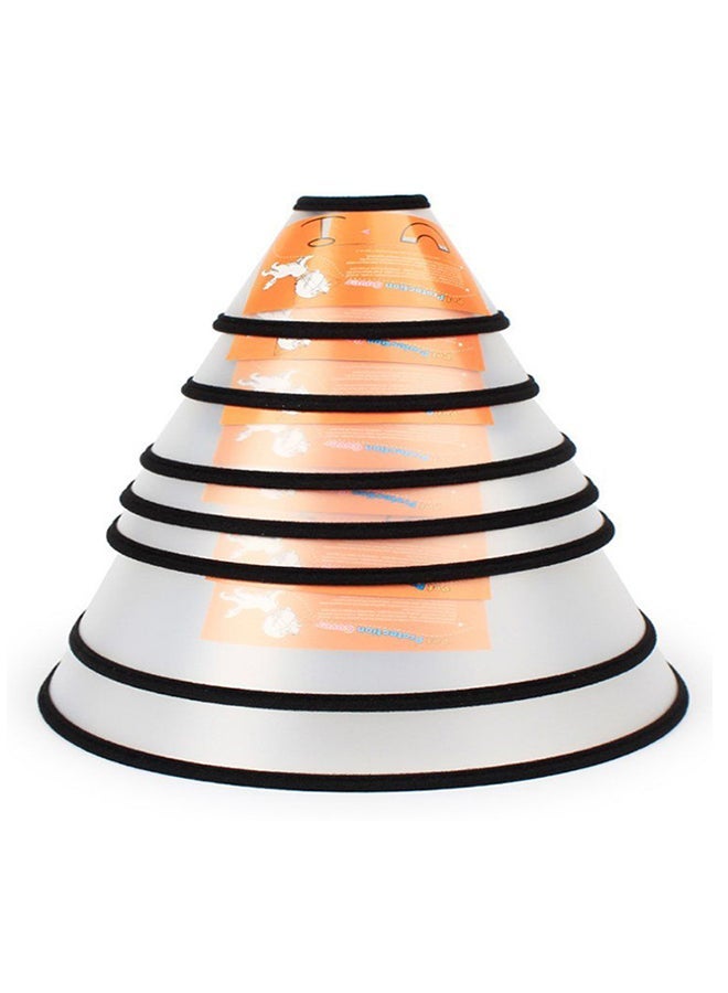 NIBEMINENT Anti-Biting Grooming Protective Wound Healing Cone Collar Cover Clear/Black - Image 2