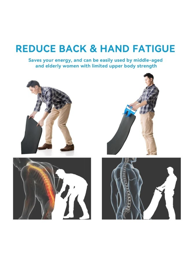 NALACAL زوج من ادوات تحريك السجادات - مقابض سجاد - مقابض سجاد شديدة التحمل لبساط الحصان وسجادة صالة الالعاب الرياضية وسجادة المقطورة والحصائر المطاطية - اداة سحب مريحة مثالية للحظيرة والمنزل، متينة وموفرة - Image 3