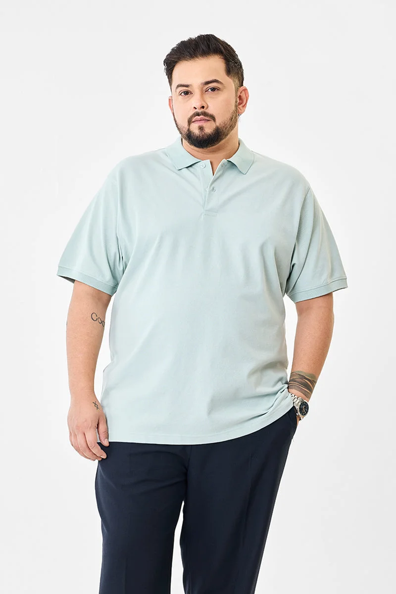 SNITCH Plus Size Stretch Polo T-Shirt