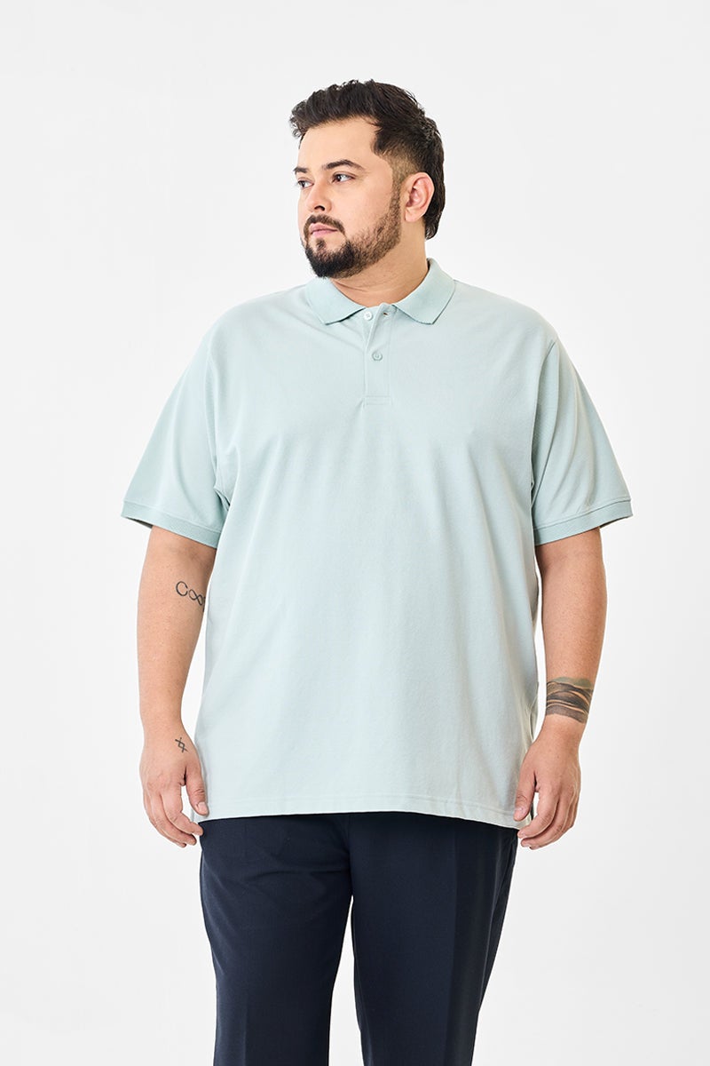 SNITCH Plus Size Stretch Polo T-Shirt - Image 4
