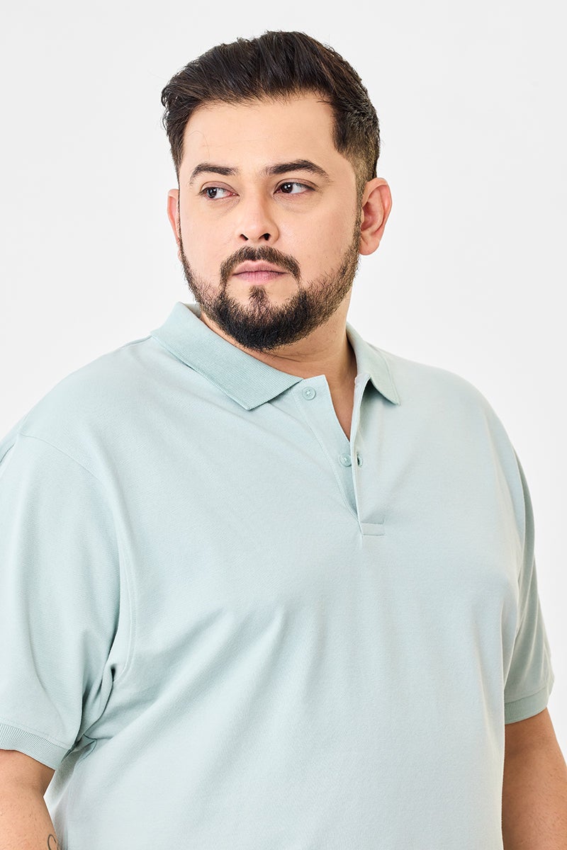 SNITCH Plus Size Stretch Polo T-Shirt - Image 3