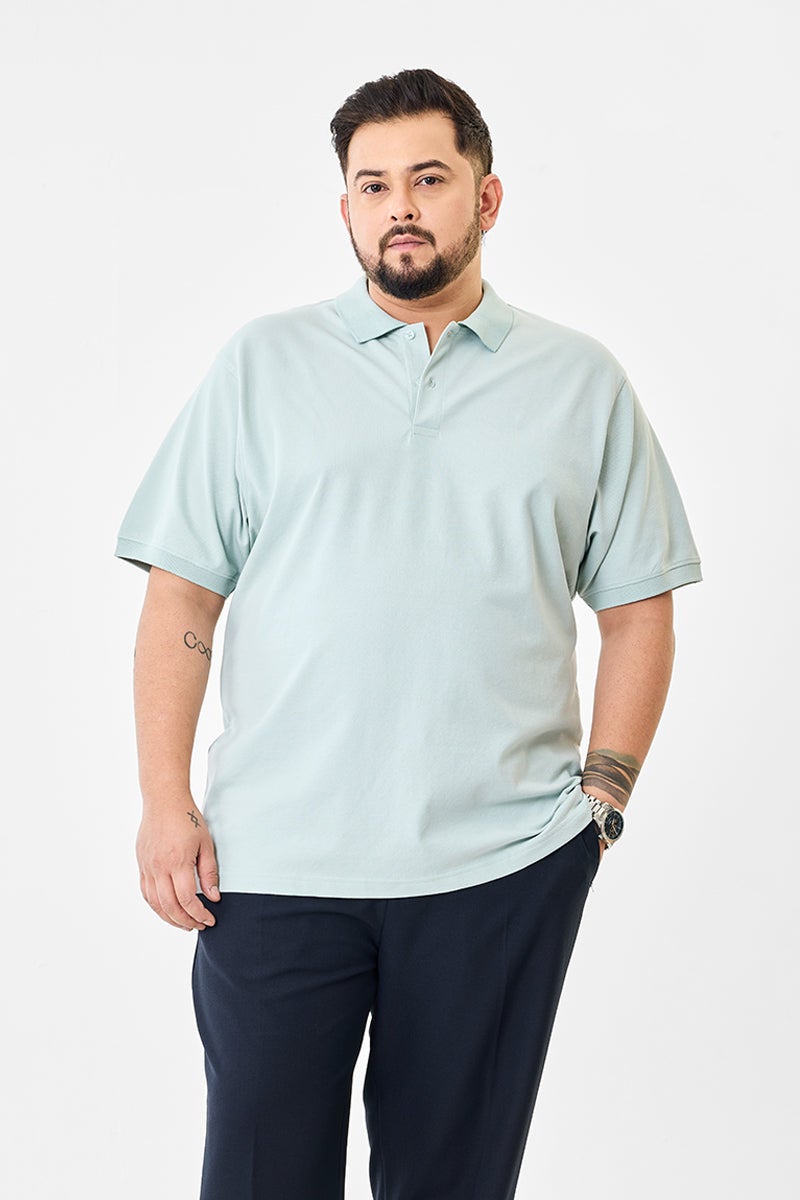 SNITCH Plus Size Stretch Polo T-Shirt - Image 1