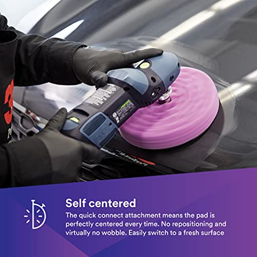 3M Perfect It 1 Step Foam Finishing Pad, 33035, Quick Connect, Surface Buffing, Collision Repair, High Gloss Polish, 8 in - Image 3
