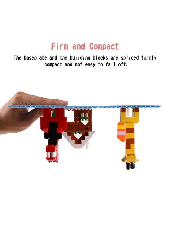 Lekebaby Classic Baseplates Building Blocks Set Base 100% Compatible With Major Bricks Brands10X10 Inch Flat Bottom Baseplates Pack Of 4 Macaron - Image 5