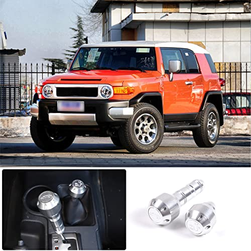 HIRUFAIT Car Shifter Knob Stick Head Replacement for Toyota FJ Cruiser 2007-2021 Accessories, Aluminum Alloy Automotive Gear Shift Handle Lever Head Replacement Interior Decoration (Silver) - Image 3