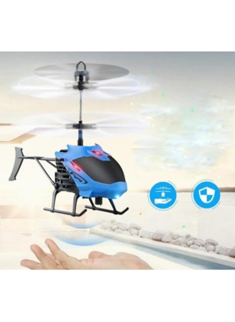 Helicopter Interactive Toy For Kids Powered By Sensor And Charging Battery And Charging Cable - Multi Color  - Image 4