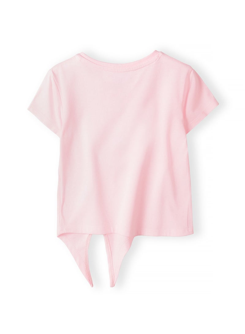 MINOTI Girls Short Sleeve T-Shirt with Glitter Detail  - Image 2
