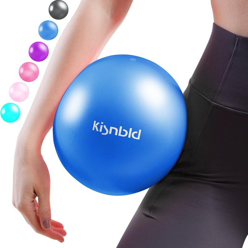 kisnbld Small Exercise Ball, 9 Inch Mini Pilates Ball, Anti Burst and Slip Resistant Mini Yoga Ball for Stability, Fitness, Physical Therapy, Stretching & Core Strength Workout at Home Gym & Office - Image 1