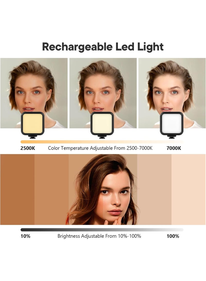 Complete Vlogging Kit for iPhone & Android – Tripod Stand, LED Video Light, Cardioid Microphone, Phone Clip – Perfect for Live Streaming, Video Calls & YouTube - Image 2