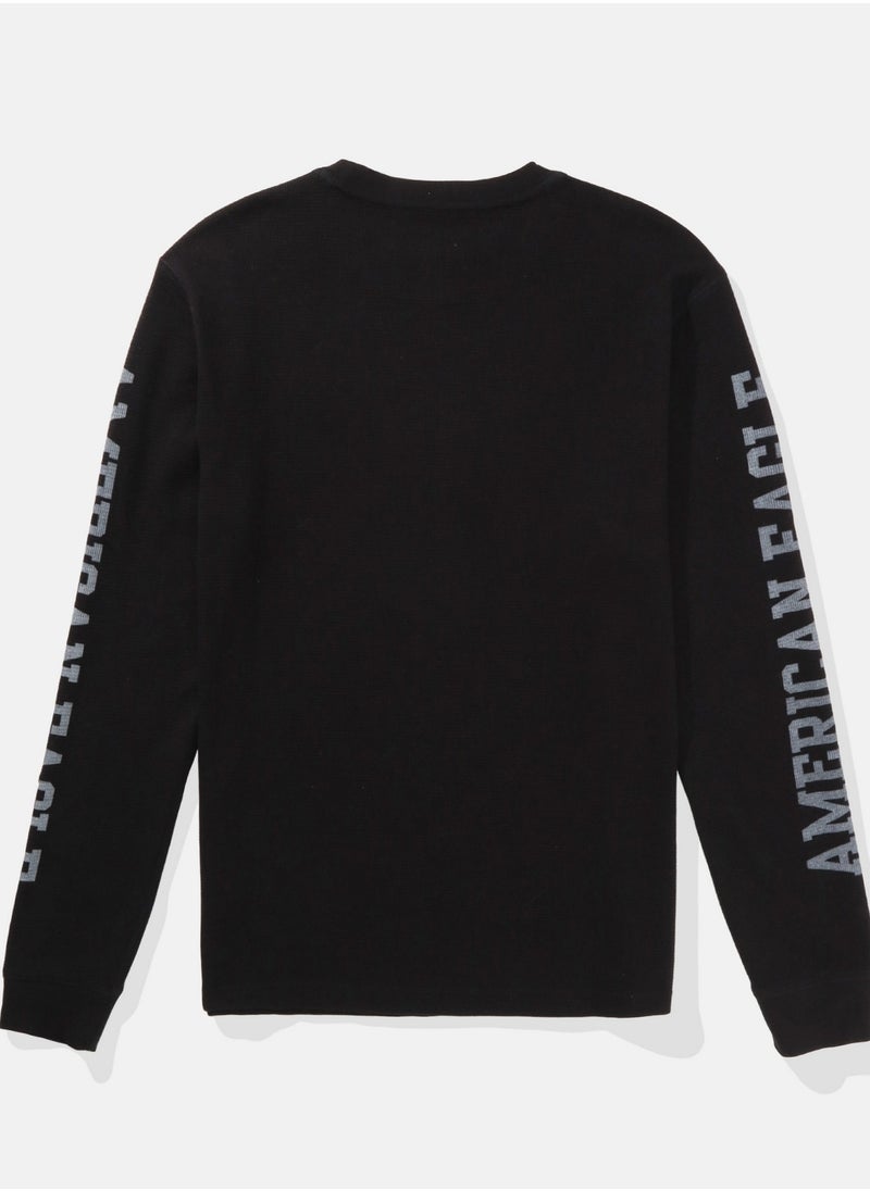 American Eagle - AE Long-Sleeve Logo Graphic Thermal T-Shirt - Image 1