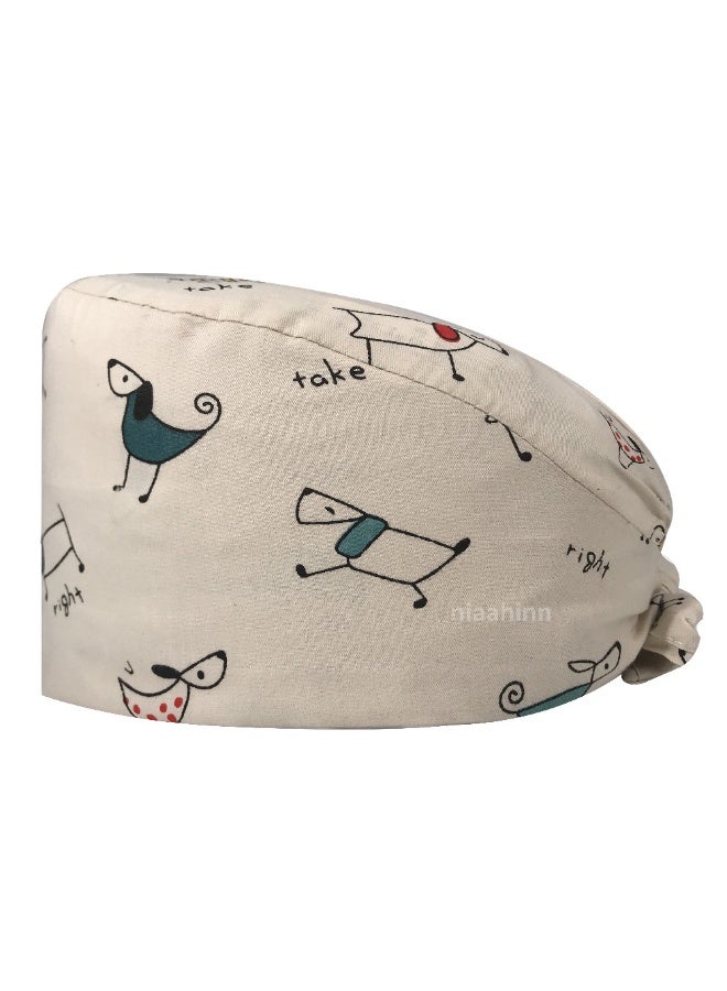 NIBEMINENT Surgical Scrub Cap Printing Medical Working Hat  Cotton Women Men Beautician Dust Proof Cooking Chef Nurse Head Caps