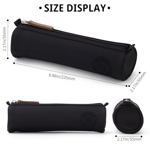 EASTHILL Small Pencil Case Pencil Pouch Stationery Pen Bag Office Supplies for Girls Women-Black - Image 4