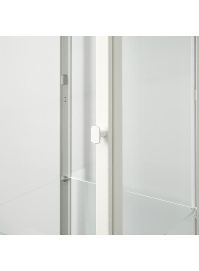 erorex Glass-door cabinet, white, 35x32x151 cm - Image 5