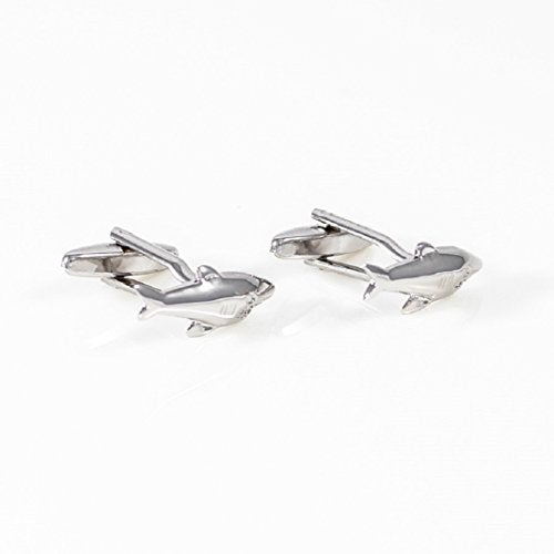 MRCUFF Shark Great White Cufflinks with a Presentation Gift Box & Polishing Cloth - Image 4