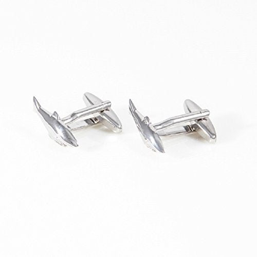 MRCUFF Shark Great White Cufflinks with a Presentation Gift Box & Polishing Cloth - Image 3
