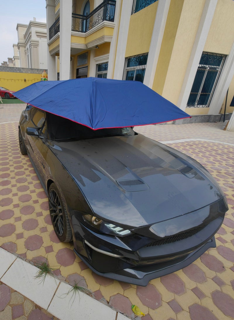 Generic Silver Semi-Auto Car Sunshade SUV Mobile Car Sun Shade  - Image 2