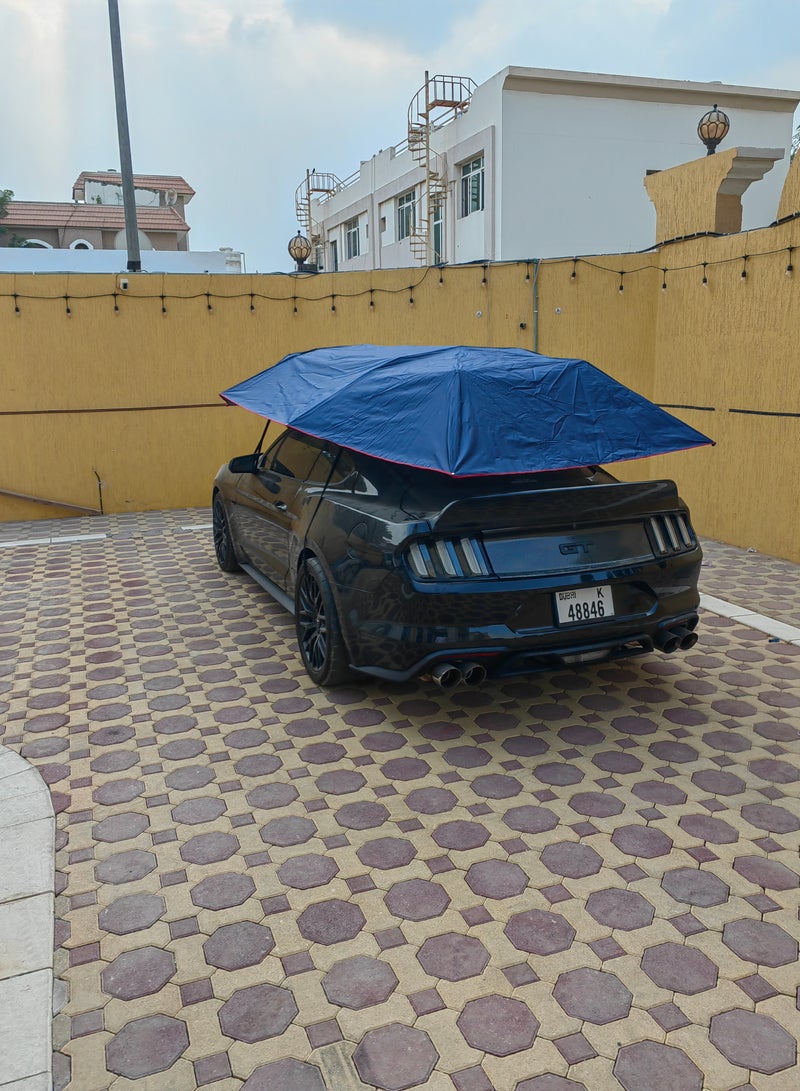 Generic Silver Semi-Auto Car Sunshade SUV Mobile Car Sun Shade  - Image 3