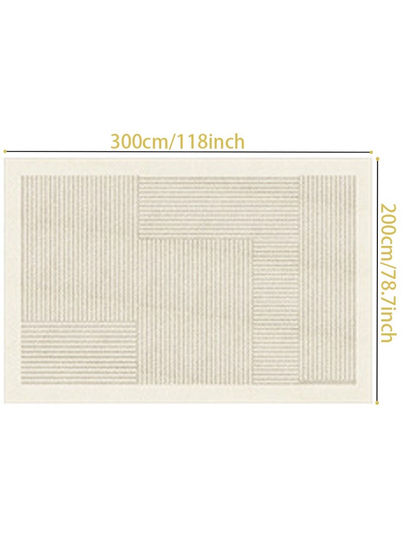 Boho Area Rugs 200x300cm Water-proof Modern Large Rug Non-Slip Carpet Multisize Geometric Pad Oriental Mat for Dining Room Home Bedroom Living Room Decor (A-200x300cm) - Image 3