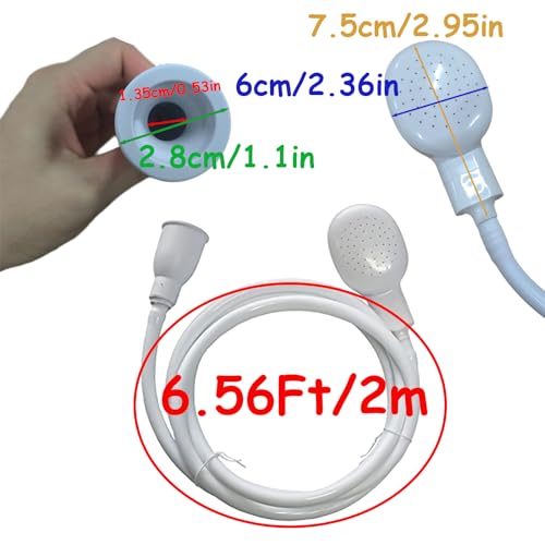 CaoXiong 2m/6.56Ft Sink Hose Faucet Sprayer,Shampoo Sprayer Handheld Hose Shower Head Spray Hose with Hair Catcher Drain Strainers for Bathing Baby,Pets Shower,Washing Hair,Rinsing Vegetables,Utility Sink - Image 5