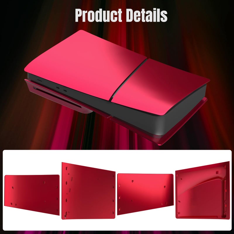 PEYANZ Faceplate Cover Compatible with PlayStation 5 Slim (Disc Edition) - Protective ABS Shell, Scratch-Resistant Matte Surface, Includes 2 Silicone Covers - Image 5