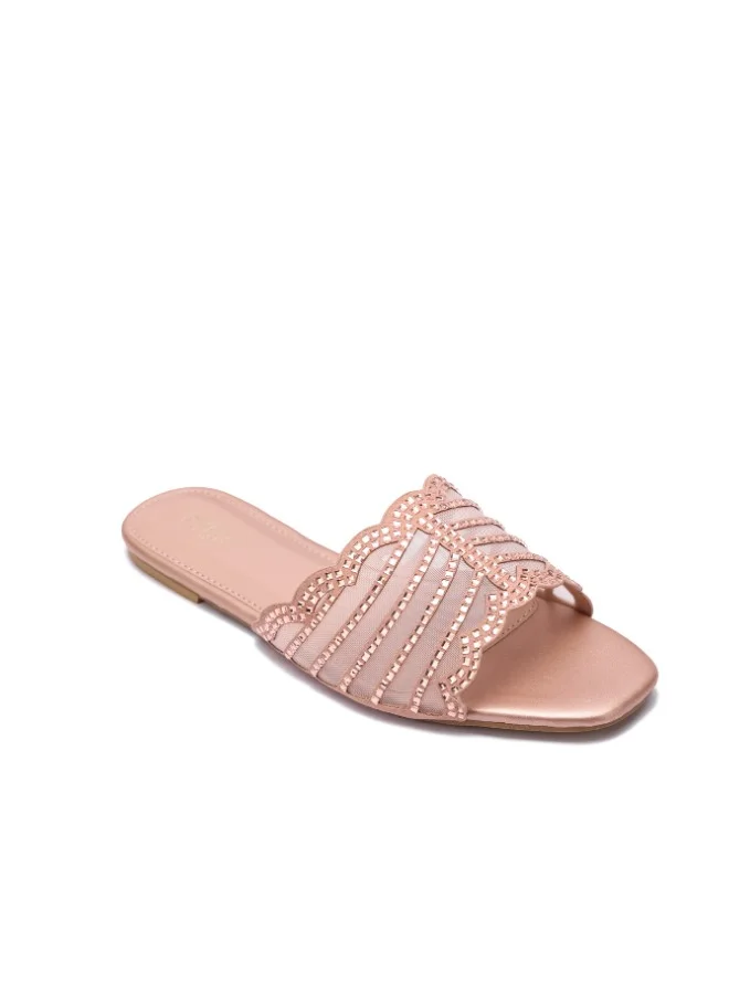 فايور صندل سلايد شبكي مرصع بالماس