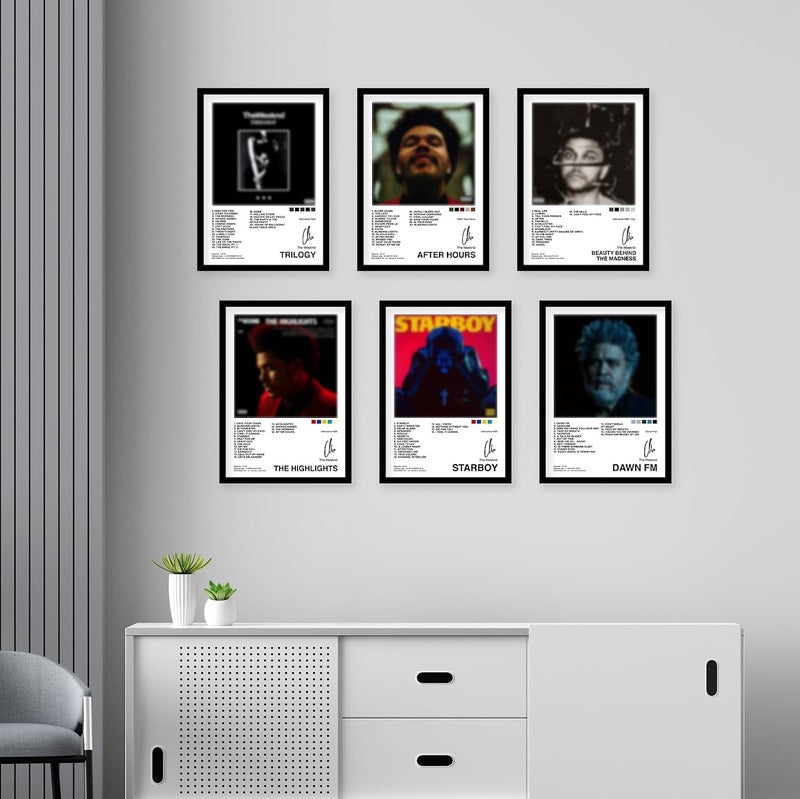 CodersParadise The Weekend Wall Poster Frames - Pack Of 6 | 8 x 12cm (A4 Size) | Aesthetic Artwork Framed Posters | Framed Posters For Living Room, Bedroom, Home And Office - Image 5