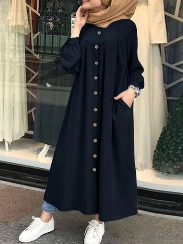 Barbora Button Front Maxi Dress