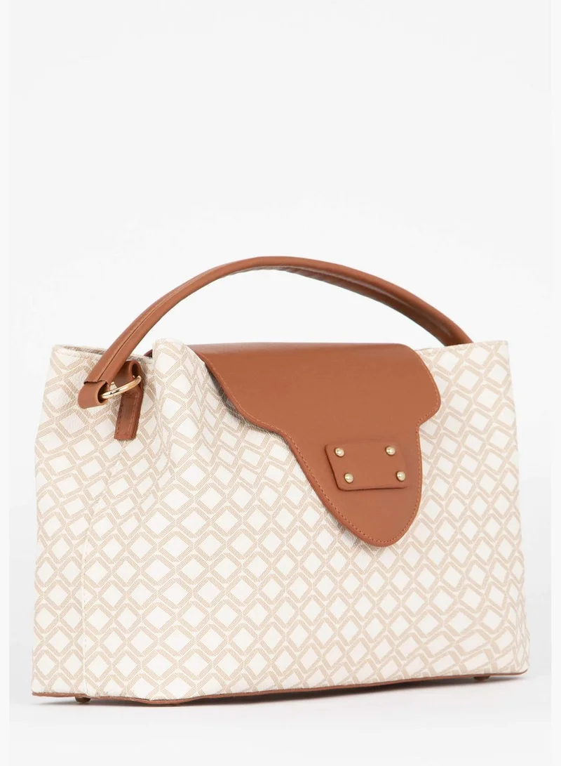 ديفاكتو Faux Leather Polka Dot Print Big Handbag & Wallet