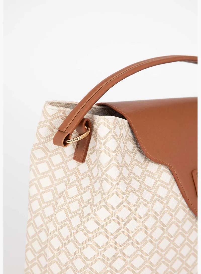 ديفاكتو Faux Leather Polka Dot Print Big Handbag & Wallet