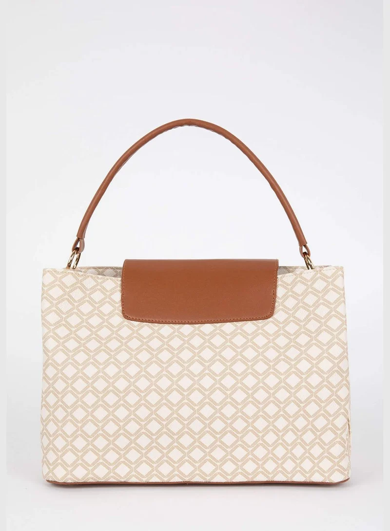 ديفاكتو Faux Leather Polka Dot Print Big Handbag & Wallet