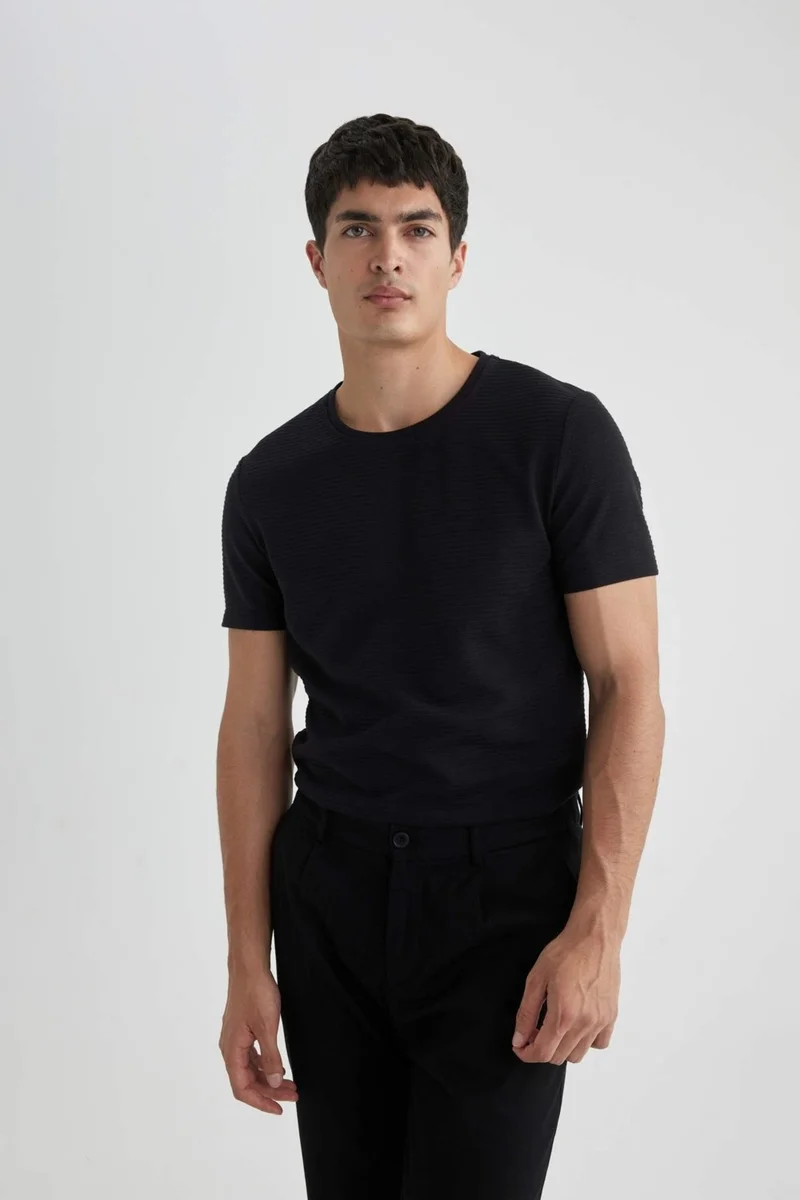DeFacto Slim Fit Crew Neck Short Sleeve T-Shirt M6608AZ24SP