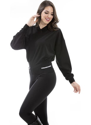 Alexander Gardi Hooded Waist Detail Sweatshirt (B20-16790)  - Image 3