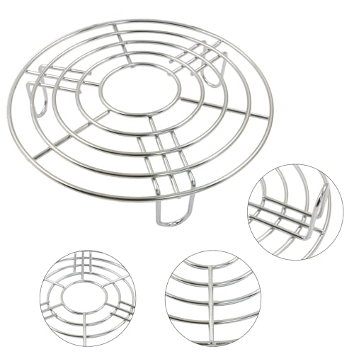 Coufce 2PCS Round Cooling Racks Stainless Steel Steamer Rack Roasting Rack Cooking Grid Grill Rack Steaming Baking Rack Fits Air Fryer Stockpot Pressure Cooker Round Cake Pan Oven(8",6.89") - Image 4