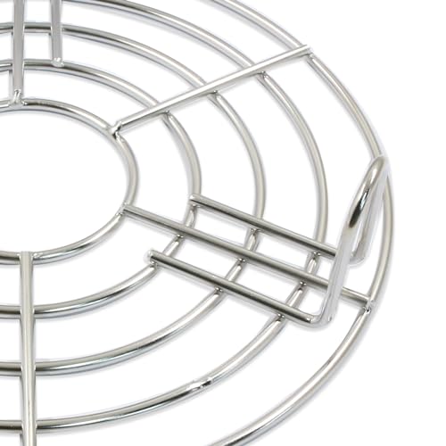 Coufce 2PCS Round Cooling Racks Stainless Steel Steamer Rack Roasting Rack Cooking Grid Grill Rack Steaming Baking Rack Fits Air Fryer Stockpot Pressure Cooker Round Cake Pan Oven(8",6.89") - Image 3